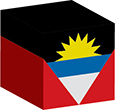 Flag af Antigua og Barbuda billede [Cube]