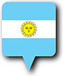 Flag of Argentina image [Round pin]