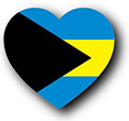 Billede af Bahamas flag [Heart1]