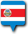 Flag of Costa Rica image [Round pin]