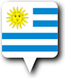 Flag of Uruguay image [Round pin]