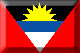 Flag of Antigua and Barbuda emboss image
