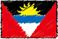 Flag af Antigua og Barbuda håndskrevet billede