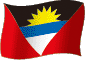 Flag af Antigua og Barbuda flimrende graduering billede
