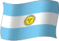 Flag of Argentina flickering gradation image