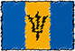 Barbados flag håndskrevet billede