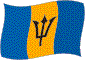 Barbados flag flimrende billede