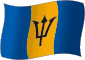 Flag of Barbados flickering gradation image