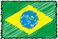 Flag of Brazil handwritten image