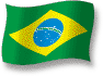 Flag of Brazil flickering gradation shadow image
