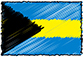 Bahamas flag håndskrevet billede