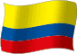 Flag of Colombia flickering gradation image