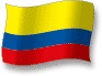 Flag of Colombia flickering gradation shadow image