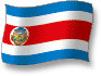 Flag of Costa Rica flickering gradation shadow image
