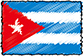 Flag of Cuba handwritten image