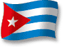 Flag of Cuba flickering gradation shadow image