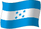 Flag of Honduras flickering gradation image