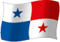 Flag of Panama flickering gradation image