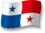 Flag of Panama flickering gradation shadow image