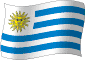 Flag of Uruguay flickering gradation image