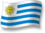 Flag of Uruguay flickering gradation shadow image