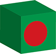 Billede af Bangladeshs flag [Cube]