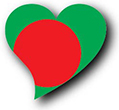 Billede af Bangladeshs flag [Heart2]