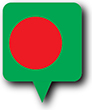 Billede af Bangladeshs flag [Rund nål]