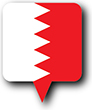Billede af Bahrains flag [Rund nål]