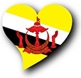 Flag of Brunei image [Heart2]