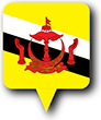Flag of Brunei image [Round pin]