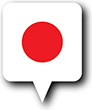Flag of Japan image [Round pin]