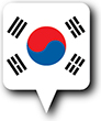 Flag of Korea image [Round pin]