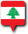 Flag of Lebanon image [Round pin]