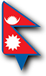 Flag of Nepal image [Round pin]