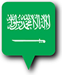 Flag of Saudi Arabia image [Round pin]