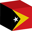 Flag of The Democratic Republic of Timor-Leste image [Cube]