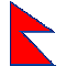 The shape of the Nepalese national flag image