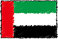Flag of United Arab Emirates handwritten image