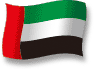 Flag of United Arab Emirates flickering gradation shadow image