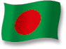 Flag of Bangladesh flickering gradation shadow image