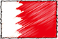 Bahrains flag håndskrevet billede
