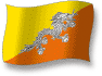 Flag of Bhutan flickering gradation shadow image