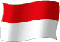 Flag of Indonesia flickering gradation image
