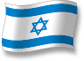 Flag of Israel flickering gradation shadow image