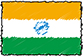 Flag of India handwritten image