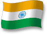 Flag of India flickering gradation shadow image