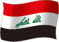 Flag of Iraq flickering gradation image