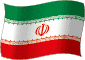 Flag of Iran flickering gradation image