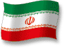 Flag of Iran flickering gradation shadow image